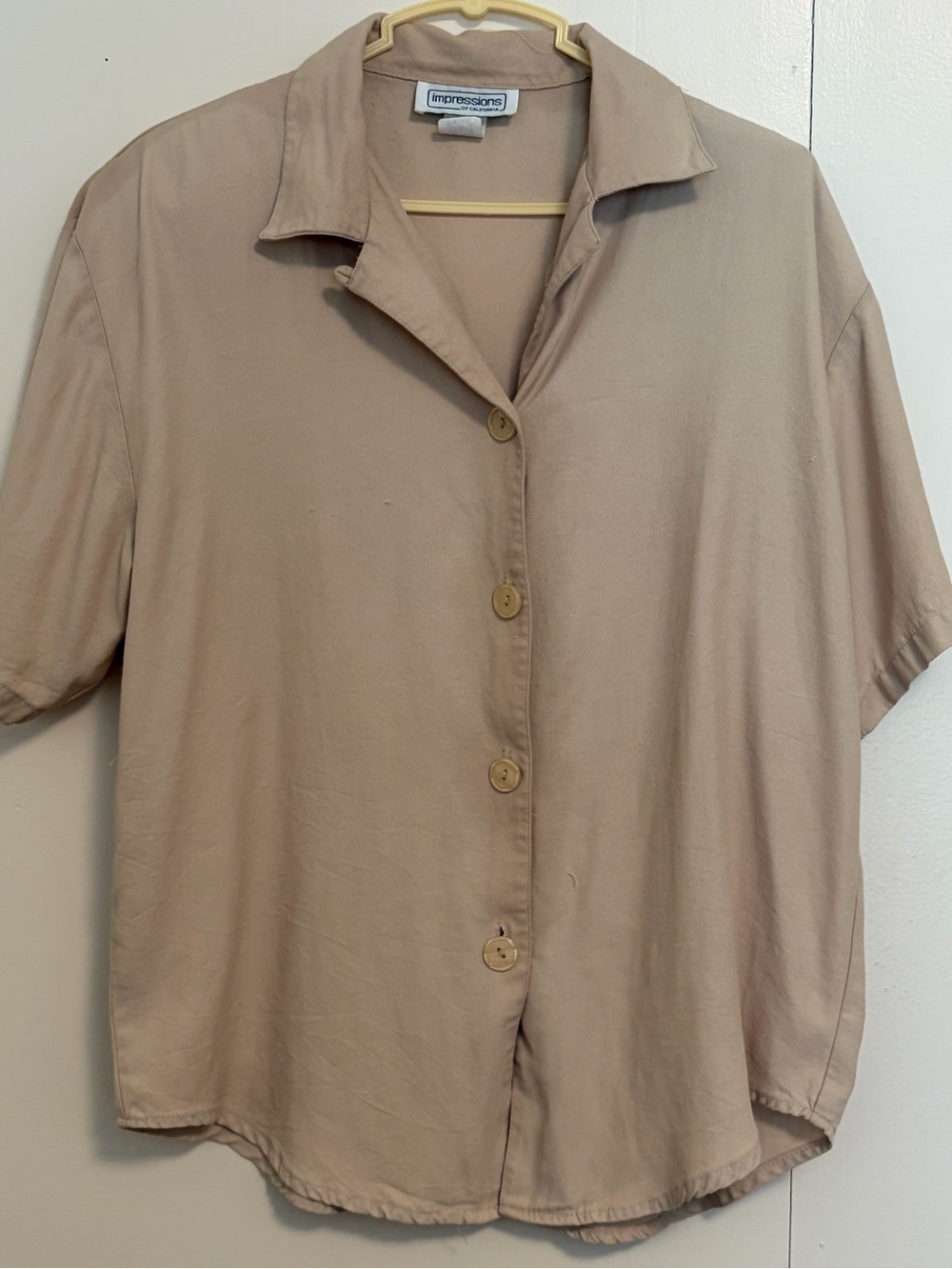 Impressions Neutral Taupe Blouse